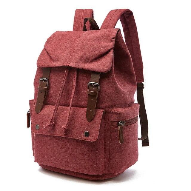 Vintage Large Canvas School Backpack