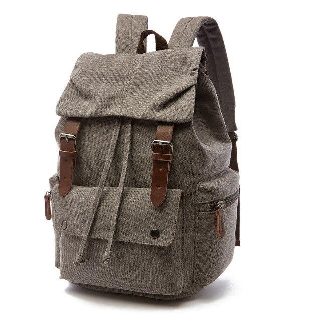 Vintage Large Canvas School Backpack