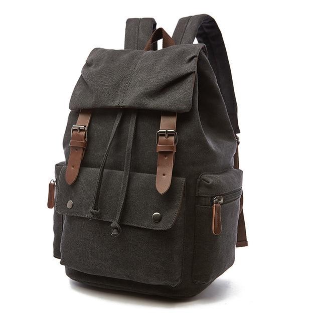 Vintage Large Canvas School Backpack