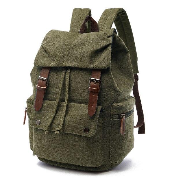 Vintage Large Canvas School Backpack