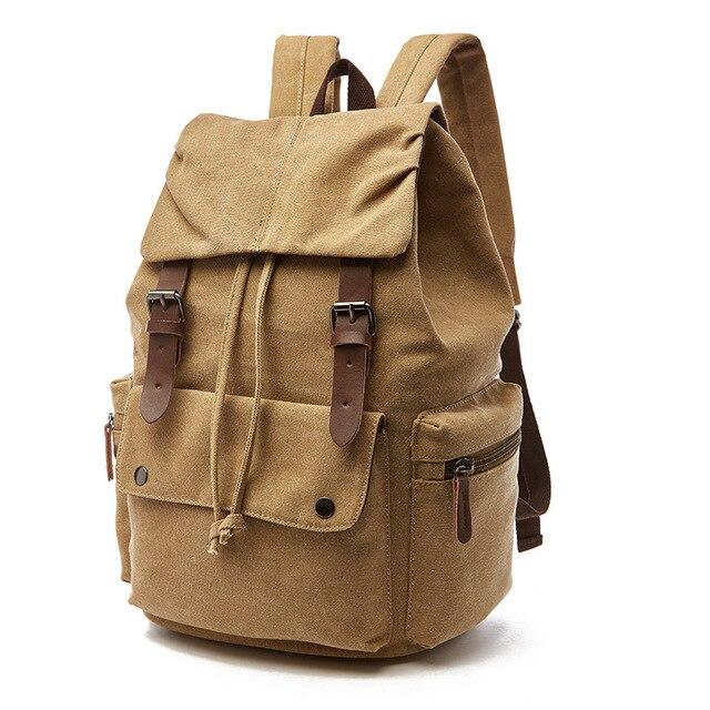 Vintage Large Canvas School Backpack