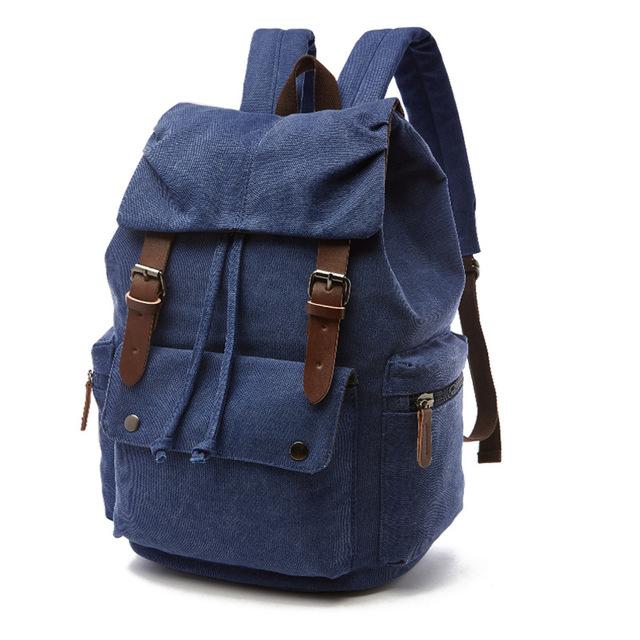 Vintage Large Canvas School Backpack