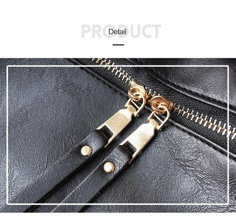 Large Faux Leather Travel Backpack Purse