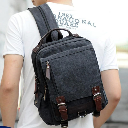 Vintage Canvas Shoulder Sling Bag Backpack