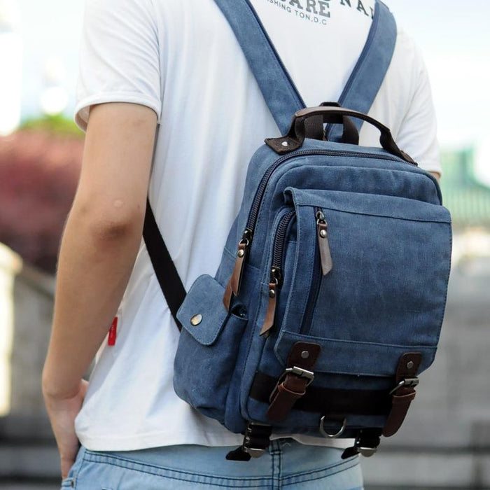 Vintage Canvas Shoulder Sling Bag Backpack
