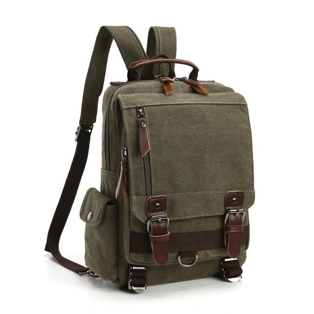 Vintage Canvas Shoulder Sling Bag Backpack