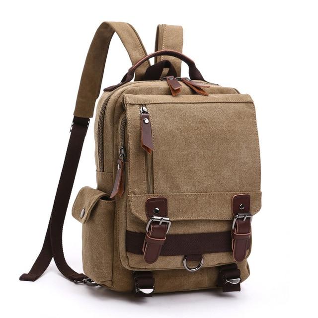 Vintage Canvas Shoulder Sling Bag Backpack