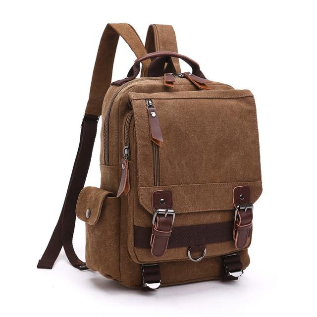 Vintage Canvas Shoulder Sling Bag Backpack