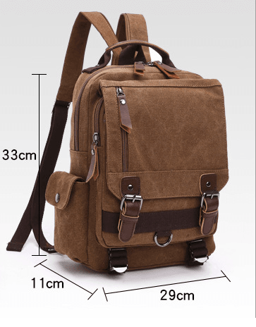 Vintage Canvas Shoulder Sling Bag Backpack