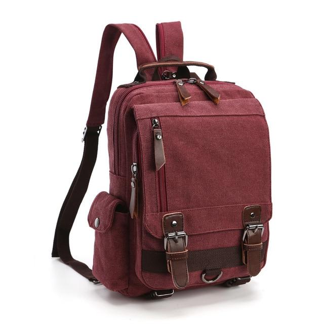 Vintage Canvas Shoulder Sling Bag Backpack