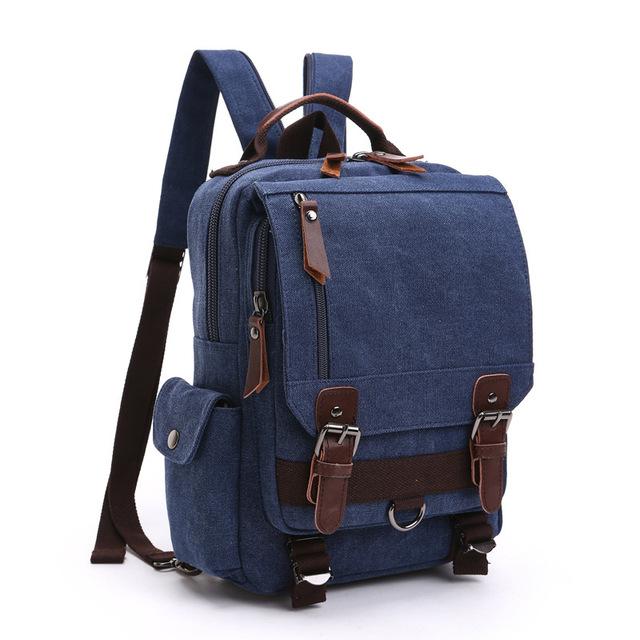 Vintage Canvas Shoulder Sling Bag Backpack