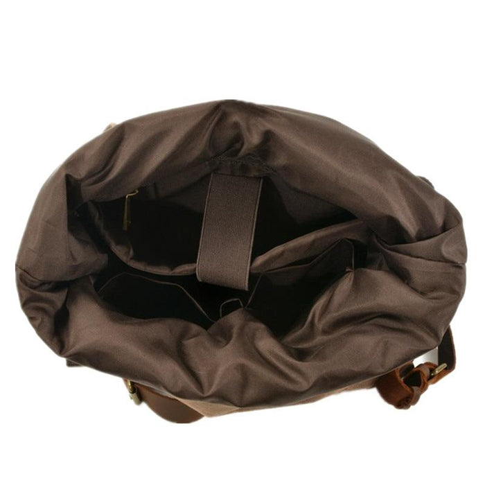Vintage Oil Waxed Canvas Roll Top Backpack