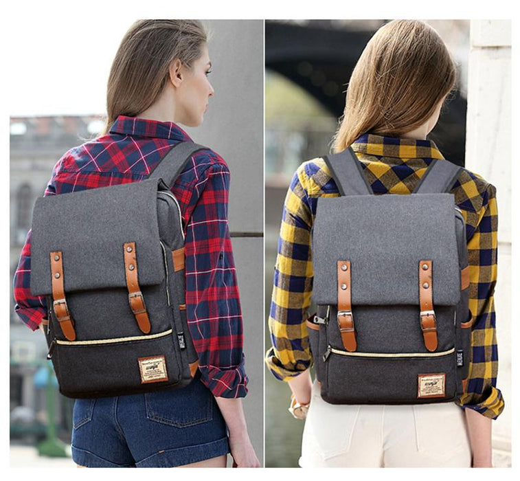 Vintage Travel Laptop School Backpack