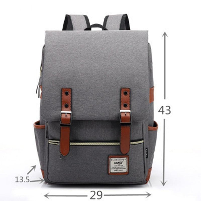 Vintage Travel Laptop School Backpack