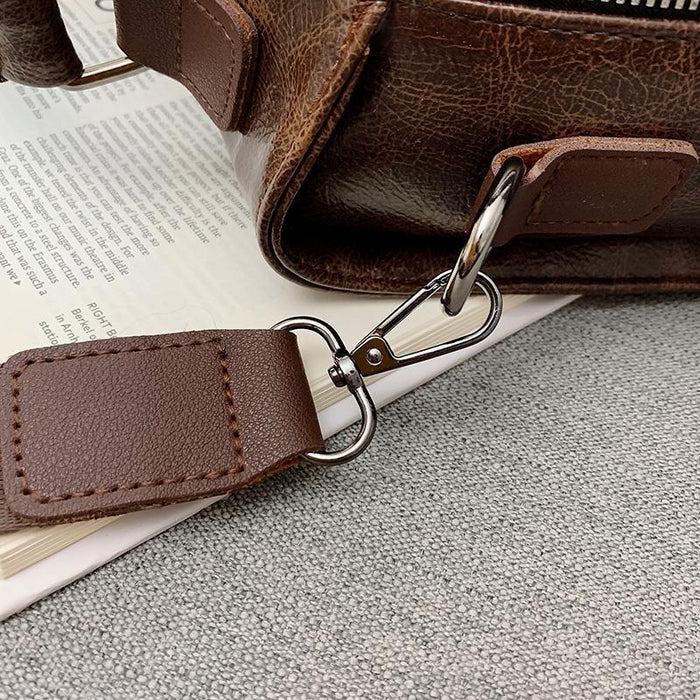 Vintage Satchel Leather Backpack Purse