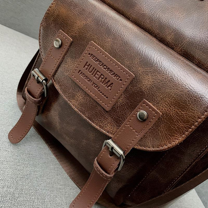 Vintage Satchel Leather Backpack Purse