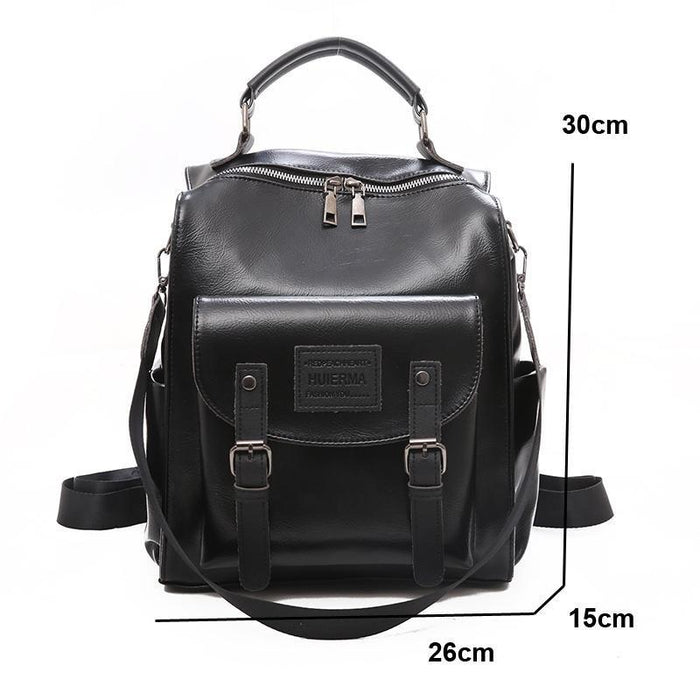 Vintage Satchel Leather Backpack Purse