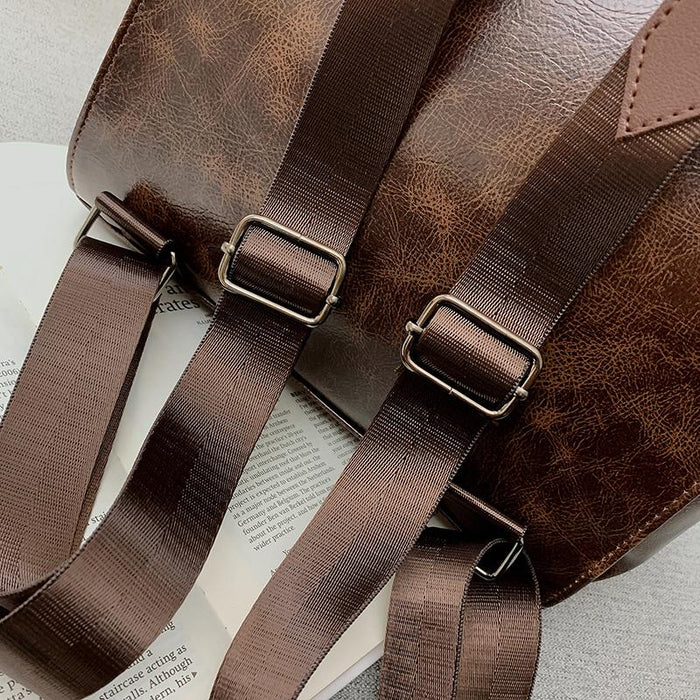 Vintage Satchel Leather Backpack Purse
