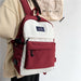 Multicolor Two Tone Simple School Backpack
