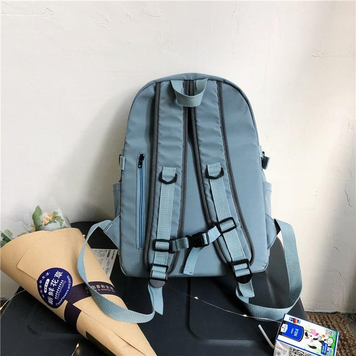 Multicolor Two Tone School — Simple Backpack