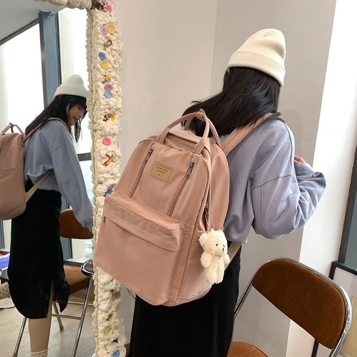 Korean Style School Backpack Tote Bag —