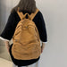 Front Pocket Small Canvas Backpack Plain Canvas School Backpack