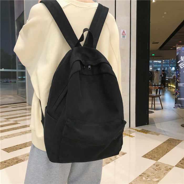 The Basic Canvas School Backpack, Black