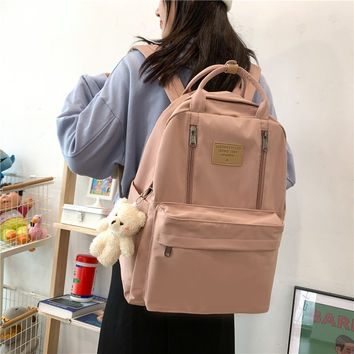 Anello Women Bag Retro Casual Backpack School Bag Student Faux