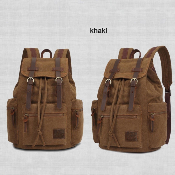 Vintage Canvas Travel Backpack for Men and Women