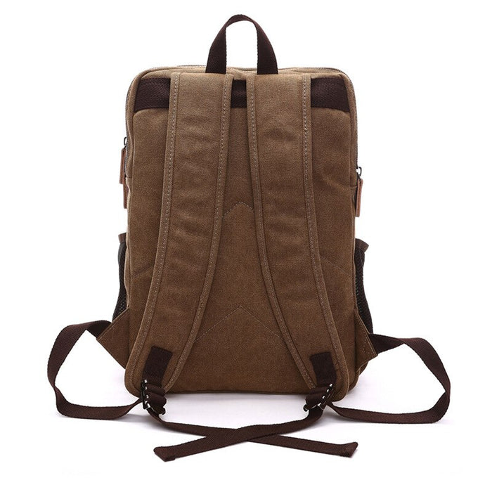 Canvas Backpack Men Fashion Business Laptop Bagpacks Retro School