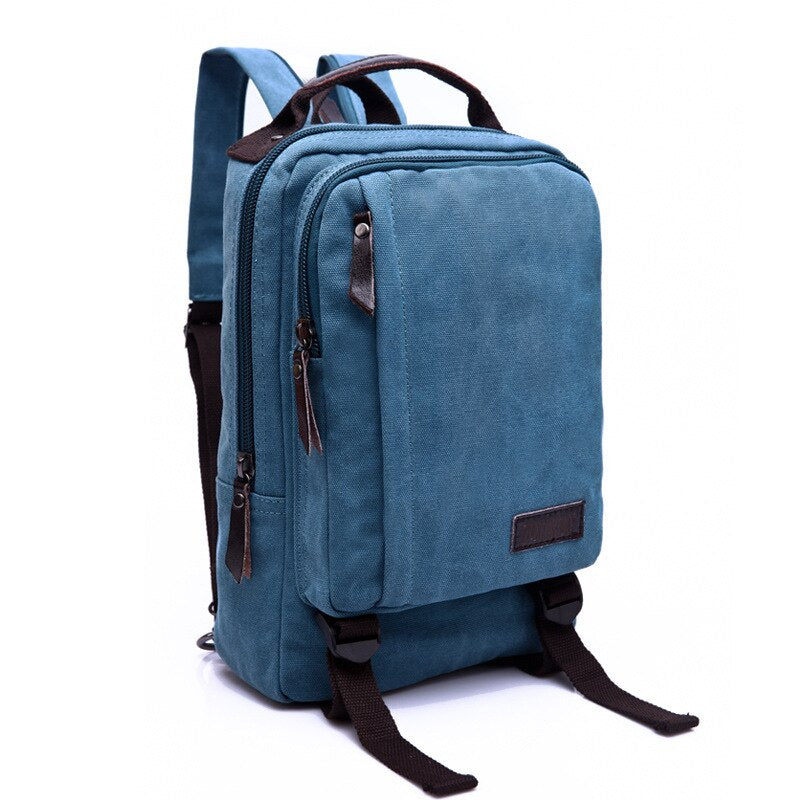 Small Vintage Canvas Sling Backpack — Pesann.com Small Vintage Canvas Sling Backpack — Pesann.com