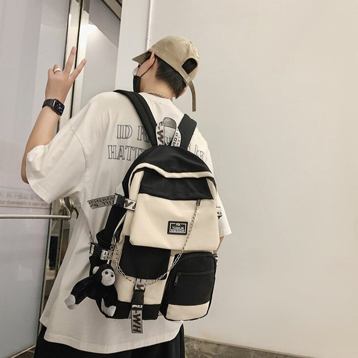 Ulzzang Style Korean Corduroy Backpack in Beige  Vintage backpacks, Womens  backpack, Backpack purse