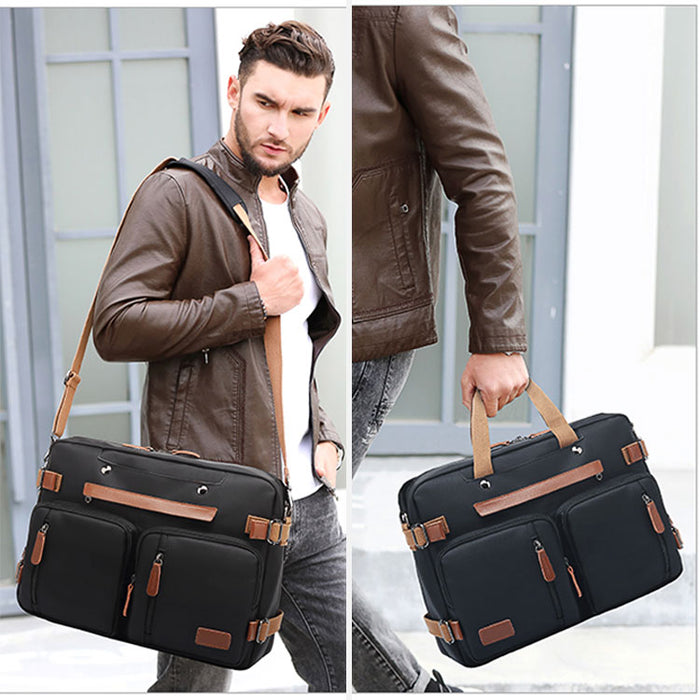 Convertible Backpack Black Leather, 2 Front Pockets, Side and Back Pockets,  3 Straps, Bag and Backpack Combo, Amelie Cross Body Bag Backpack - Etsy