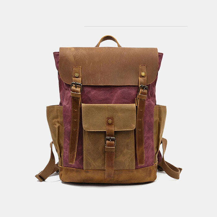 Retro Klassiek Heren Leren Rugzak XL - Barneys Leather Retro Klassiek Heren Leren Rugzak XL - Barneys Leather