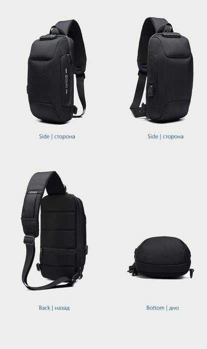 Waterproof Anti-theft Sling Backpack With USB Port