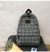 Korean Style Checked School Book Backpack
