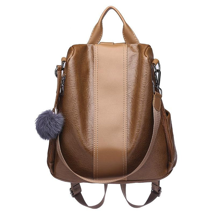 Vintage Faux Leather Backpack Purse