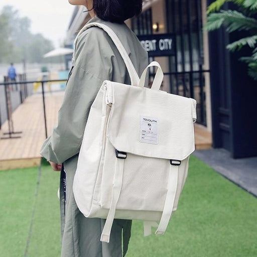 Japanese Style Teens Canvas School Backpack