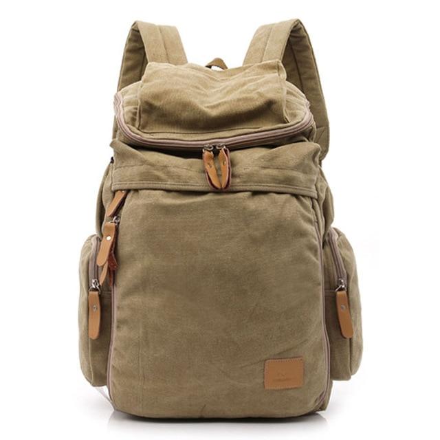 Large Vintage Travel Canvas Backpack