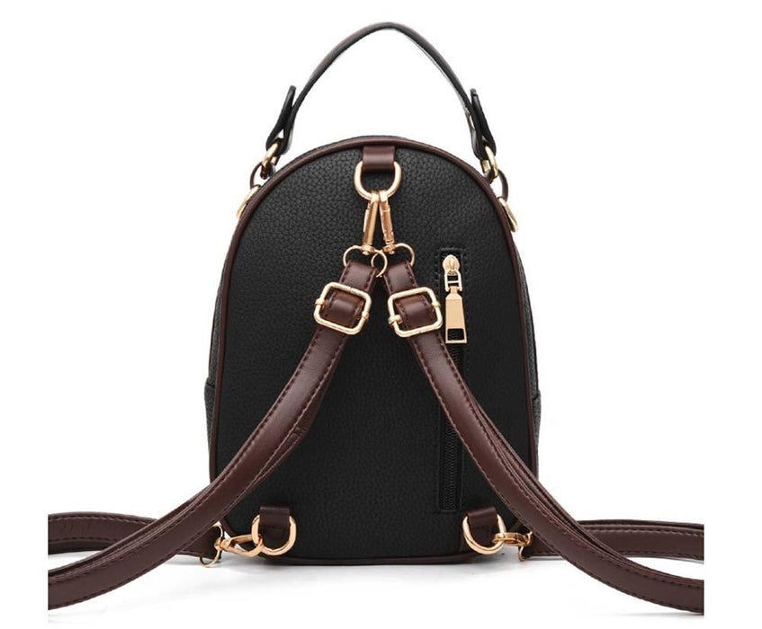FANCELINE Small Backpack Purse for Women Fashion PU Leather Backpack Convertible Ladies Sling Bag