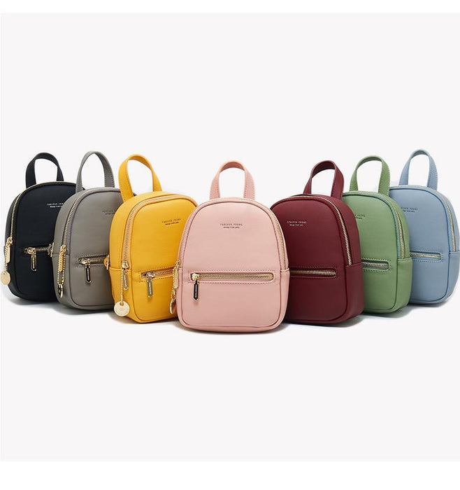 Mini Soft Touch Faux Leather Backpack