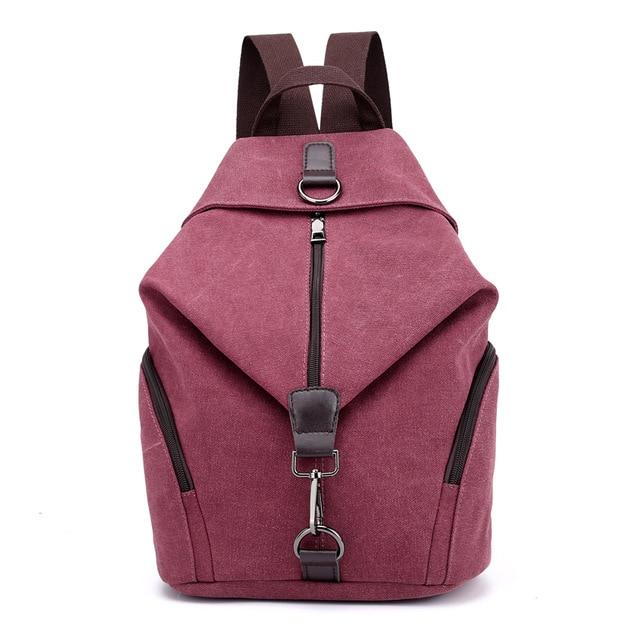 Preppy Style Canvas Backpack