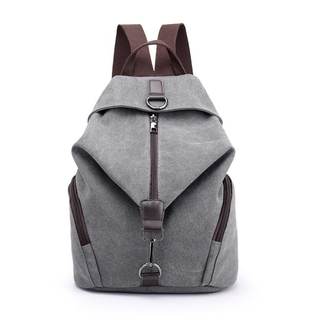 Preppy Style Canvas Backpack