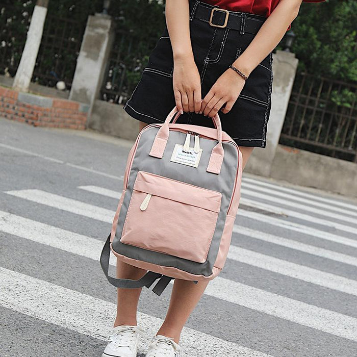 Korean Style Canvas Tote Backpack