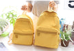 Korean Simple Canvas School Backpack
