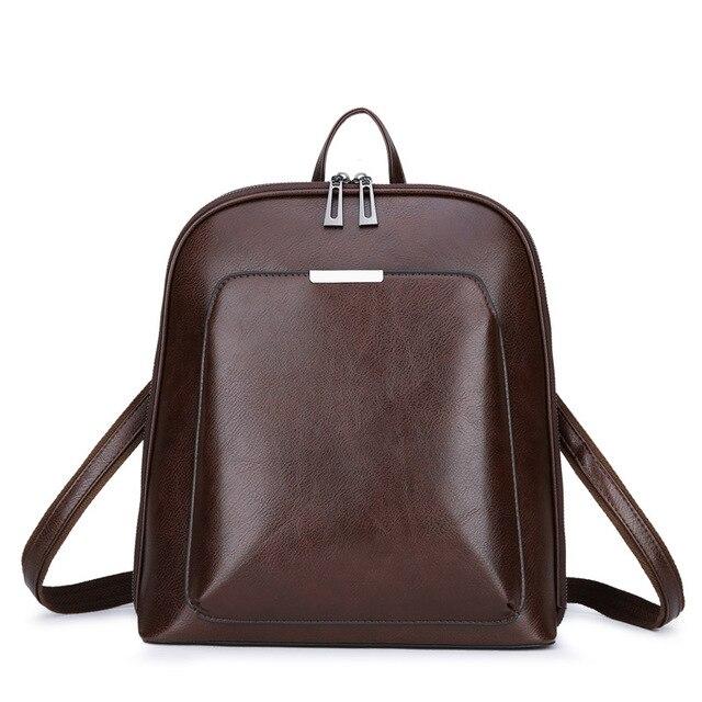 Sleek Faux Leather Backpack