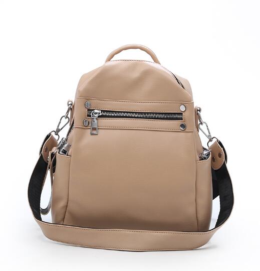 Small Faux Leather Travel Backpack Purse