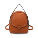 Faux Leather Mini Backpack Purse