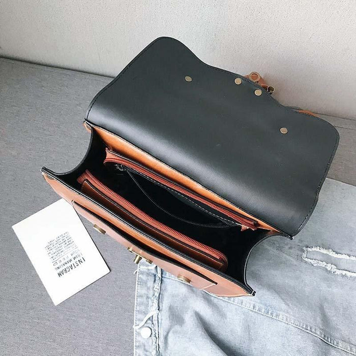 The Book Bag - Vintage Faux Leather Backpack