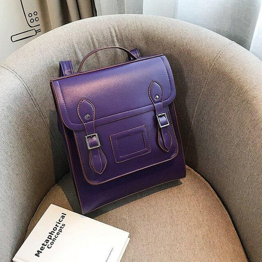 cambridge leather satchel backpack Satchel Bag, British Style Faux Leather Satchel Backpack For School — Pesann.com